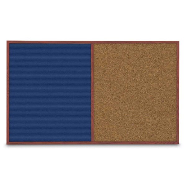 Enclosed Corkboard, 3 Door, 96"x48", 4" Fra